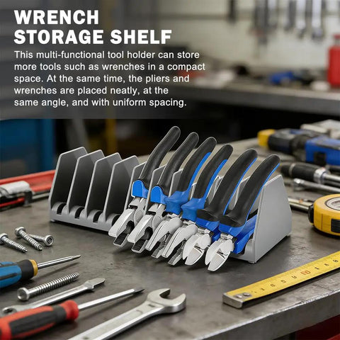 Two Pack 10 Slot Pliers Organizer Rack Set For Tools Drawer With Non Slip Rubber Base Extendable Modular Design For Wrenches Cutters And Hand Tools Grey Keeps Tools Neatly Organized And Grab And Go
