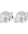 Aluminum Linear Rail Clamp Guide Support For 25mm Shaft 2 Pack SHF25 Built Tough Corrosion Resistant Shaft Guide For CNC Machines And 3D Printers For Builders, front view.