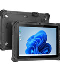 Tough As Nails Rugged Windows Tablet Featuring A Slick 12.2 Inch HD Touchscreen powered by Intel Core i7, showing front and back views.
