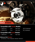 Rear Wheel Bearing And Hub Assembly 5 Lug Compatible With Honda Civic 2006 2011 EX Si EX L And Acura CSX 2006 2011
