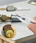 Professional Lock Rekeying Kit with Complete Pinning Set including 0 to 9 Bottom Pins shown with lock cylinder tools