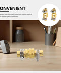 Easy Assemble Garden Hose Repair Connector Kit With Clamps for 3/4 Inch And 5/8 Inch Hose Ends Perfect For Backyard Irrigation Fixing Leaks And Saving Time On Yard Maintenance Tasks, brass connector with clamps