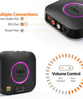 Bluetooth Receiver For Vintage Stereo With LDAC, Bluetooth 5.3 And AptX HD/LL, Hi-Res Wireless Audio with RCA and 3.5mm outputs