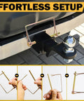 10 Pcs Gold 4 Inch Long Trailer Hitch Pins One Quarter Inch Diameter Heavy Duty Stainless Steel With Zinc Plated Finish Rust Resistant Safety Workhorse Coupler Pins For Farming Gardening Trucks Boats PTO And Hitches securing a trailer hitch on a vehicle.