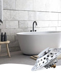 Lightweight Stopper, Bathtub Drain Plug for Various Drain, silver design, stylish and modern, perfect for any bathtub.