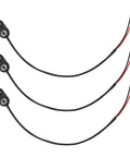 Set of 3 9V Battery Snap On Clip Connector Kit With Hard Shell And Insulated Wires, UL Listed and RoHS Compliant