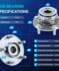 Front Wheel Hub and Bearing Assembly Replacement for Front Left Or Right 5 Lug ABS with 4 Hole Flange Fits 2008 2013 Rogue 2014 2015