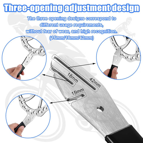 Rotor Truing Fork For Bicycle Disc Brake Rotor Alignment 2 Pack With 42mm Large Adjustment And 15mm Small Adjustment Burr Free Edges