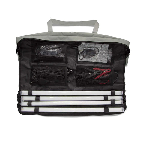 Open carrying case with 4-pack 20-inch light bars and accessories, Link Light System For Canopies 4 Pack 20 Inch Light Bars 2720 Lumens