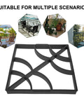 DIY Friendly Concrete Mold For Stone Path Pavers 15.72 Inch Square With 1.57 Inch Depth Reusable Stepping Stone Molds For Patio Lawn Garden Durable Plastic Paver Molds For Creating Custom Walkways And Outdoor Corridors front view