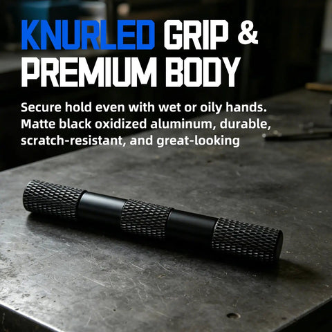 Top Shelf Screwdriver Kit Featuring NonMagnetic Screws And Precision Bits For RayBan Meta And Oakley Meta Smart Glasses with knurled grip.
