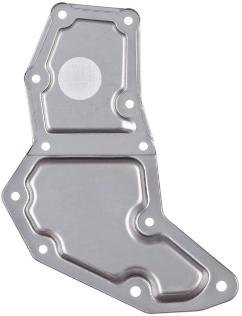 Metallic automatic transmission filter with holes, part of Automatic Transmission Filter Kit With OE Quality Filtration And Pan Gasket