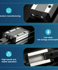 MGN9 500mm Linear Sliding Rail Guide With MGN9H Carriage Block, high-speed operation, low wear, precision manufacturing
