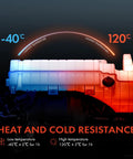 Heavy Duty Engine Coolant Reservoir With Caps And Sensor For Volvo VNL VHD VNM Trucks and Mack showing temperature range