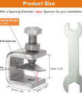 Image showing Mini Tiger Clamp Set for Mounting, heavy duty stainless steel U clamp, 0.79 inch jaw opening, clamping range 0 to 16mm.