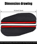 Dimensions of Two Pack Carbon Fiber Look Side Mirror Rain Visor Guards For Cars Trucks And SUVs Universal Fit Black