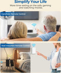 Remote Control Outlet Switch For Lamps And Lights, Wireless Light Switch With On Off Remote, Wall and Handheld Use, 100Ft RF Range.