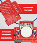 Automatic Fire Extinguisher With Dual Line Din Rail Mount And Smart Heat Sensor Quits Electrical Panel Flames Cold using customizable lead and cooling beads.