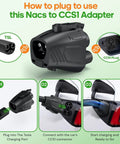 How to use Universal Nacs To Ccs Adapter For Tesla Supercharger DC Fast Charging, showing installation steps.