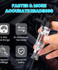 Beast Digital LED Test Light For Automotive 5 To 90 Volts, Bidirectional Circuit Tester With Real Time Voltage Display, Extended Spring Wire And Probes For Car, Truck, RV And Other Vehicles held in hand