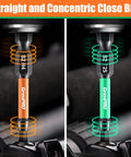Straight and concentric close bite of Impact Screwdriver Bits Set 33 Piece With Two Inch Allen And Torx Bits SAE And Metric S2 Steel