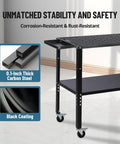 Heavy Duty Welding Table With 36 By 24 Inch Steel Plate And Knockout 1500 Pound Capacity showcasing 0.1-inch thick carbon steel, black coating.