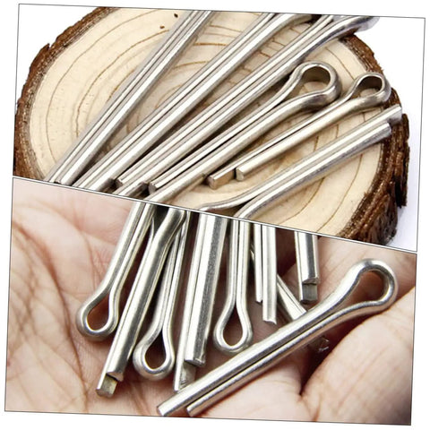 304 Stainless Steel Roll Pin Set 220 Piece Cotter Pin Assortment Kit For Cars Trucks And Small Engines Lower Parts Hardware DIY Friendly Ride Ready Easy Install Durable Automotive Hairpins And Springs, silver pins in hand