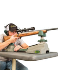 Shooter using Steady Rest NXT Adjustable Ambidextrous Rifle Rest For Range And Target Shooting with 27 Inch Length 10 Inch Width