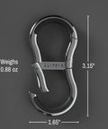 Link Connector Clip For Purses And Totes Womens Keychain Clip And Fashion Carabiner Bag Hook With Two Secure Hooks Chrome Black