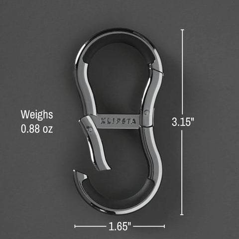 Link Connector Clip For Purses And Totes Womens Keychain Clip And Fashion Carabiner Bag Hook With Two Secure Hooks Chrome Black
