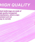 250 Pack Pink Tattoo Wash Bottle Bags Disposable Covers For Tattoos 5.9 By 10.25 Inches One Time Use Tear Resistant Polyethylene Pro Grade Quality For Pro Shops, pink polyethylene close-up