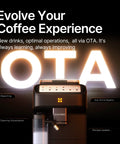 Fully Automatic Espresso Machine With Conical Burr Grinder And Smart Hot Cold Milk Frother For No Sweat Barista Level Drinks And Quick Cleanup Right At Home, featuring touchscreen control.