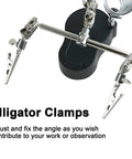 Helping Hands Magnifying Glass Soldering Station With LED Lighted Magnifier Alligator Clip Clamps for model making projects