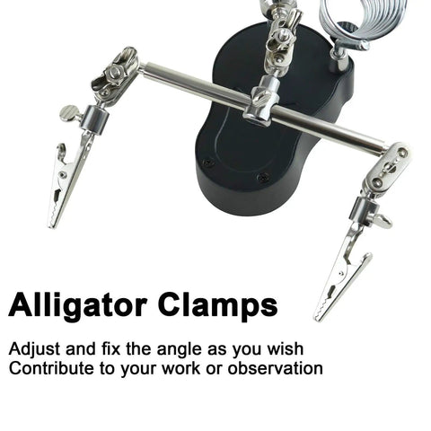 Helping Hands Magnifying Glass Soldering Station With LED Lighted Magnifier Alligator Clip Clamps for model making projects