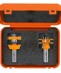 Adjustable Shaker Router Bit Set For 1/2 Inch Shank, 3-piece high density carbide bits in foam-lined case; anti kickback design