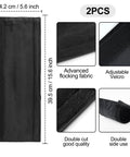 Fridge Handle Covers Pack Of 2 Gray 16 By 4 Inches with adjustable Velcro and advanced flocking fabric detail image