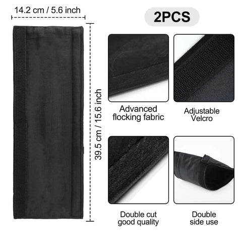 Fridge Handle Covers Pack Of 2 Gray 16 By 4 Inches with adjustable Velcro and advanced flocking fabric detail image
