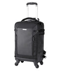 58T Pro Camera Trolley Bag And Backpack For DSLR And Mirrorless Gear With Removable Partitions Left Tripod Pocket Do It All Four Wheel Rolling Design Converts From Backpack To Rolling Tote Spacious Interior Black displayed