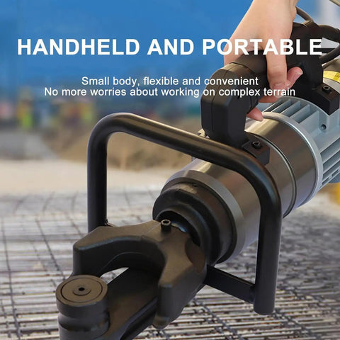 Heavy Duty Electric Hydraulic Rebar Bender And Straightener Machine handheld and portable for construction projects.
