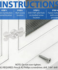 Step-by-step instructions for installing Double Wing Flush Mounting Clips With Screws Alloy Steel Recessed Trim Hardware.