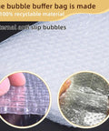 Close-up of 50 Pack 8x10 Bubble Pouches For Shipping And Moving, showing clear double wall cushioning material