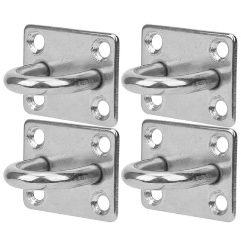 Bulletproof M8 Stainless Steel Pad Eye Plate With 4 Hole Design features four sturdy brackets for secure ceiling and wall mounting.