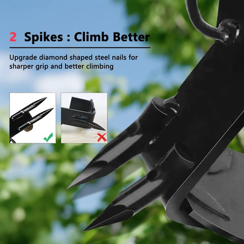 Tree Climbing Spikes And Gear Kit With Adjustable Belt And Nylon Rope For Climbing, Camouflage Set A, CE Certified Safety