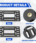 Detail of Front License Plate Mounting Kit No Drill Easy Install Universal Car Tag Adapter With Anti Theft Stainless Steel Screw Caps