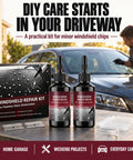 Windshield Crack Repair Kit 2 Pack Straight Up Solid Auto Glass Fix Tool That Smooths Out Chips Clean and saves bucks with resin bottles and scraper.