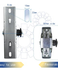 Side view of LAJIAOZ garage door jackshaft chain hoist in heavy-duty steel with adjustment knob