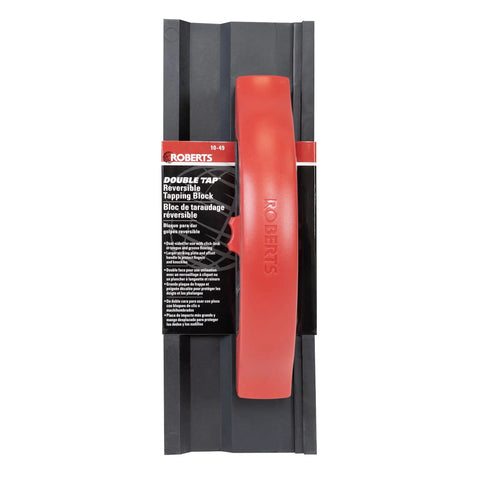 10 Inch Double Tap Plastic Tapping Block with red and black reversible design for floor install, tongue and groove use