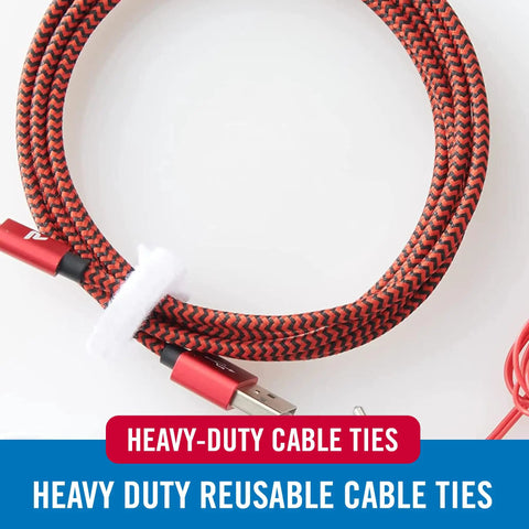 These Super Tough Heavy Duty Reusable Hook Loop Cable Ties Make Organizing Wires A Breeze And Beat Zip Ties Every Time Perfect For Data Centers Electronics And Appliances Eight By Half Inch White Pack Of Sixty