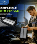 Mechanic installing Engine And Cabin Air Filter Set For Mazda 3 2014 To 2018 2.0L And 2.5L And Mazda 6 2014 To 2021 2.5L Replacement