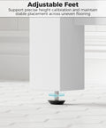 Adjustable feet of Top Notch 30 Inch Bathroom Vanity With Integrated Sink And Two Roomy Drawers Plus Handy Open Shelf.